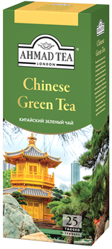 Чай "Ahmad Tea" «Китайский», зелёный, в пакетиках с ярлычками, 25х1,8г - фото 5895