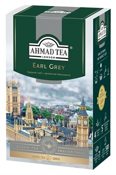 Чай "Ahmad Tea" Эрл Грей, чёрный, листовой, 100г - фото 6274