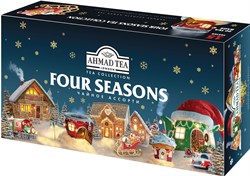 "Чайное Ассорти "Ahmad Tea" Four Seasons" набор, пакетики в конвертах из фольги, 15 вкусов, (90 пакетиков) в "зимнем" дизайне - фото 6419