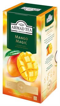 Чай "Ahmad Tea", Магия Манго, чёрный, в пакетиках с ярлычками в конвертах, 25х1,5гр - фото 6445