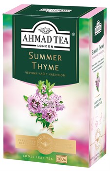 Чай "Ahmad Tea" Summer Thyme Летний Чабрец, чёрный с чабрецом, листовой, 100г - фото 6771