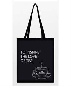 Сумка-шоппер с логотипом Ahmad Tea, TO INSPIRE THE LOVE OF TEA, черный - фото 7205