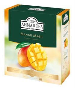 Чай "Ahmad Tea", Чай Магия Манго, с ароматом манго, чёрный, пакетики в конвертах, 100х1,5г - фото 7314