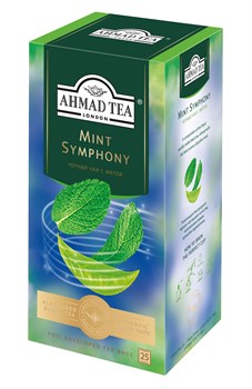 Чай "Ahmad Tea", Чай Мятная Симфония, чёрный, пакетики с ярлычками в конвертах, 25х1,8г - фото 7401