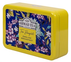 Чай "Ahmad Tea", "Чайный букет", Английский завтрак, пакетики в конвертах, в металлической коробке, 10х2 - фото 8140