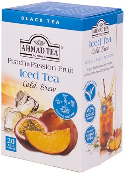 Чай "Ahmad Tea", Cold Brew Peach&Passion Fruit/Персик&Маракуйя, пакетики с ярлычками, 20х2,1г - фото 8670