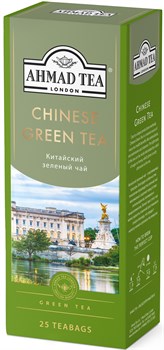 Чай "Ahmad Tea" «Китайский», зелёный, в пакетиках с ярлычками, 25х1,8г - фото 8756