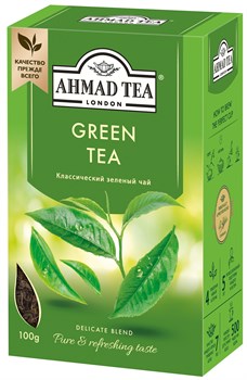 Чай "Ahmad Tea" Зелёный Чай, листовой, 100г - фото 8792