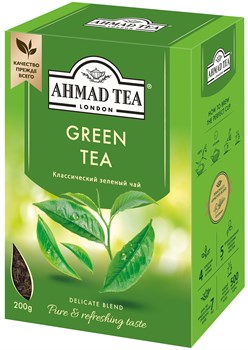 Чай "Ahmad Tea" Зелёный чай, листовой, 200г - фото 8796