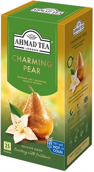 Чай "Ahmad Tea", Charming Pear/Чарующая Груша, зеленый, пакетики в конвертах, 25х1,5г - фото 8820