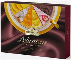 Чай "Ahmad Tea", Чайное Ассорти "Delicateas/Деликатис", пирамидки в конвертах, 6 вкус. (30 пак) - фото 8911