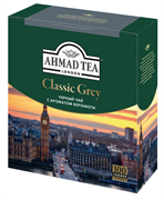 Чай "Ahmad Tea", Классик Грей, чёрный, с ароматом бергамота, в пакетиках  с ярлычками, 100х1,9г
