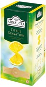 Чай "Ahmad Tea" Цитрус Сенсейшн, с ароматом лимона и лайма, чёрный, в пакетиках в конвертах из фольги, 25х1,8г