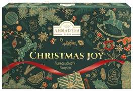 Чайное Ассорти Ahmad Tea "Christmas Joy", "Радость Рождества", пакетики в индивидуальных конвертах, 8 вкусов, (40 пакетиков)