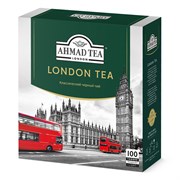 Чай "Ahmad Tea", London Tea, Классический чёрный чай, в пакетиках с ярлычками, 100х1,8г