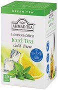 Чай "Ahmad Tea", Cold Brew Lemon&Mint/Лимон&Мята, зеленый, пакетики с ярлычками, 20х2г