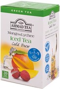 Чай "Ahmad Tea", Cold Brew Mango&Lychee/Манго&Личи, зеленый, пакетики с ярлычками, 20х2г