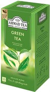 Чай "Ahmad Tea" Зелёный чай, в пакетиках с ярлычками в конвертах из фольги, 25х2г