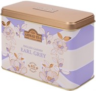 Чай "Ahmad Tea", Earl Grey Garden/Английский Сад Эрл Грей, банка, пакетики с ярлычками, 40х2г